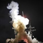 The United States Navy destroyer Barry fired Tomahawk missiles from the Mediterranean Sea