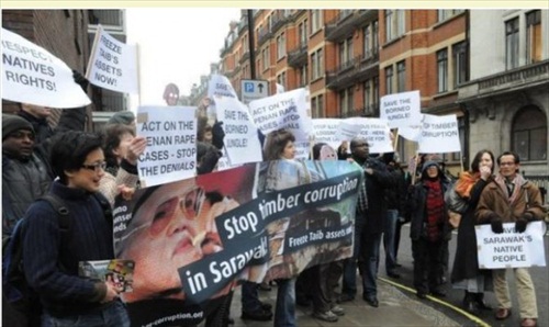 London Protest Sarawak