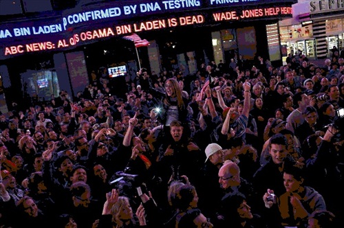 Americans celebrate the death of Osama bin Laden