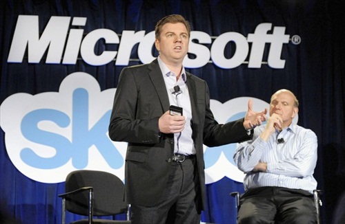 Skype_Tony_Bates_Microsoft_Steve_Ballmer Skype's CEO Tony Bates and Microsoft's Steve Ballmer announcing the deal