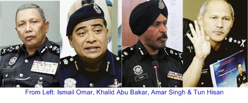 Ismail Omar, Khalid Abu Bakar, Amar Singh & Tun Hisan