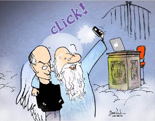 Steve Jobs Cartoon Tributes Good Bye