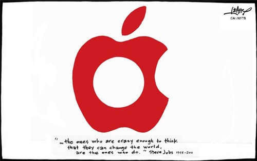 Steve Jobs Cartoon Tributes Good Bye