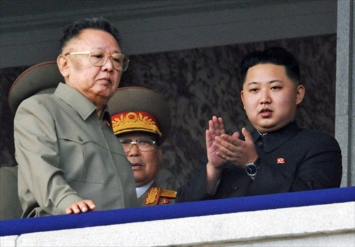 North Korea Kim Jong Il 2010 with Kim Jong Un