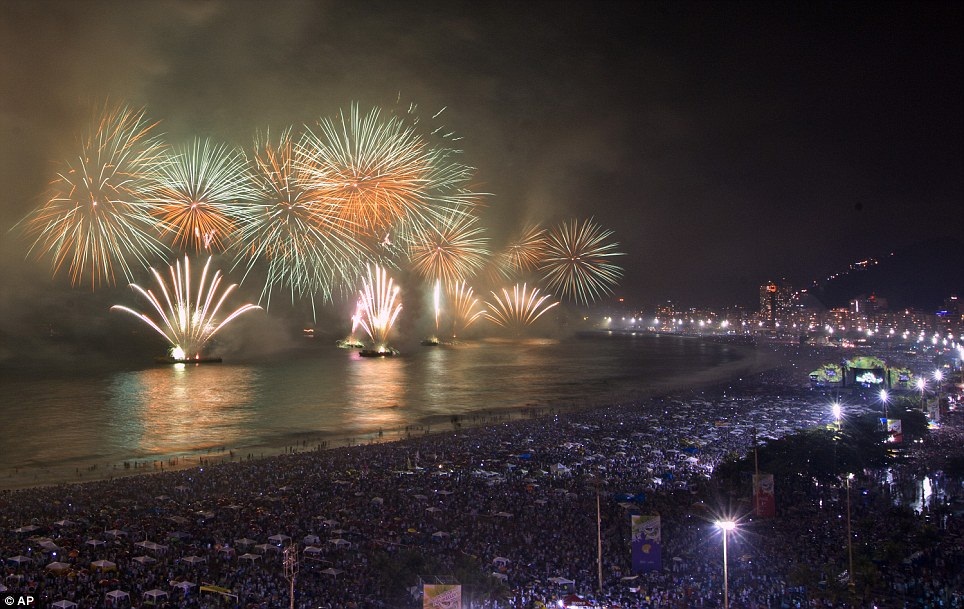 New Year 2012 Fireworks - Brazil Rio de Janeiro