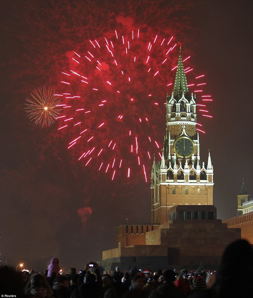 New Year 2012 Fireworks - Russia Moscow