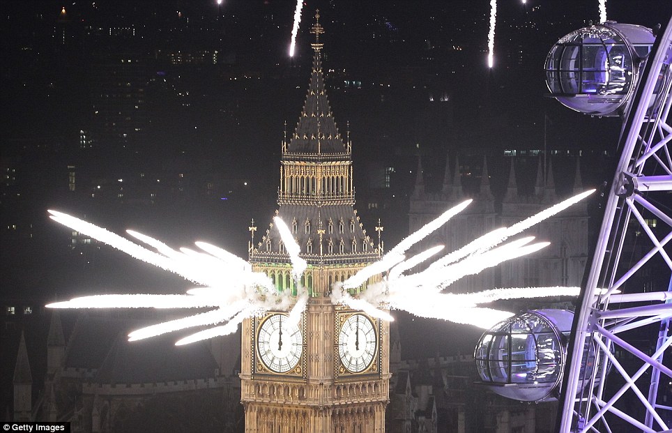 New Year 2012 Fireworks - United Kingdom London  