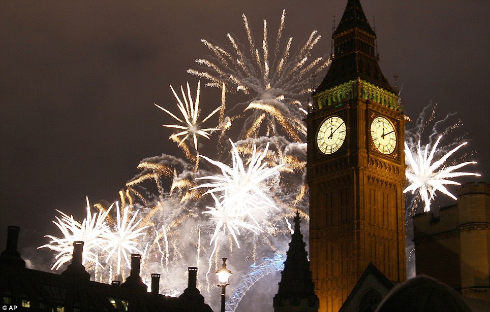 New Year 2012 Fireworks - United Kingdom London  