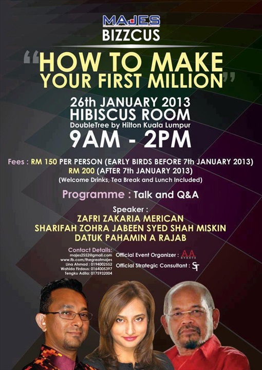 Sharifah Zohra Jabeen - How to Make Your First Million