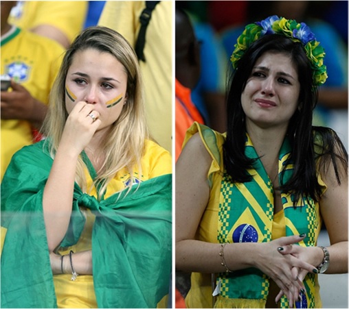 2014 FIFA World Cup - Brazil Lost 1-7 to Germany - Brazil Babes Cry