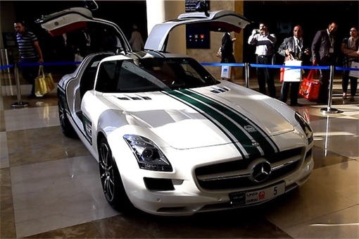 Exotic Dubai Police Force's Fleet of Supercars - Mercedes Benz SLS AMG 1