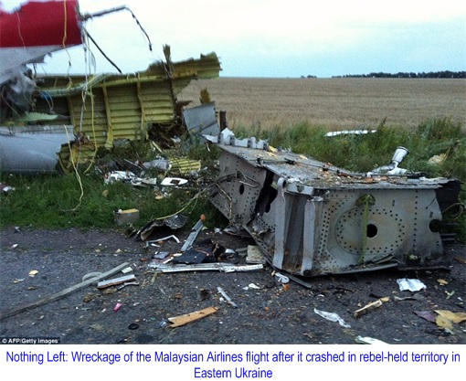Malaysian Flight MH17 Shot Down - Burning Wreckage 4