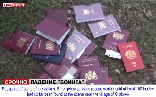 Malaysian Flight MH17 Shot Down - Victims Passports