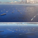 Stunning Photos When 42 Warships & Submarines Steaming In Close Formation