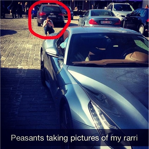 Rich Kids of SnapChat - Peasants take photo of Ferrari