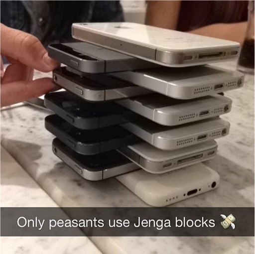 Rich Kids of SnapChat - Peasants use Jenga blocks
