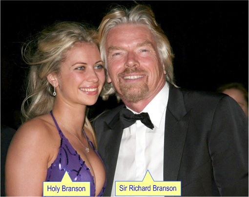 Richard Branson with Daughter Holly