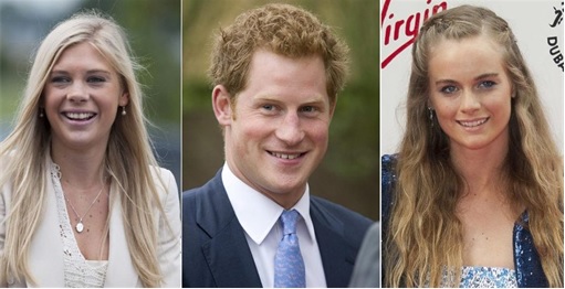 UK Prince Harry and Chelsea Davy and Cressida Bonas