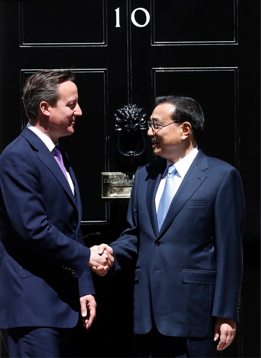 PM David Cameron Met Chinese Premier Li Keqiang