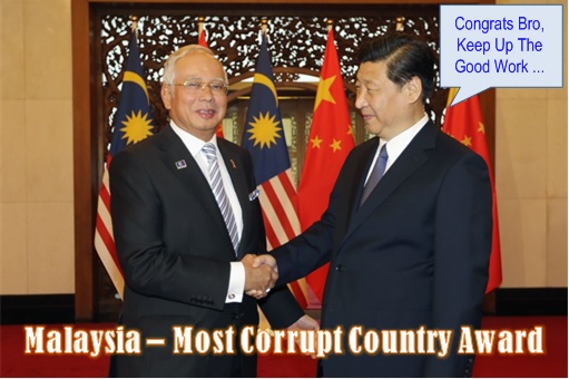 Malaysia The Most Corrupt Country - Congrats by China President