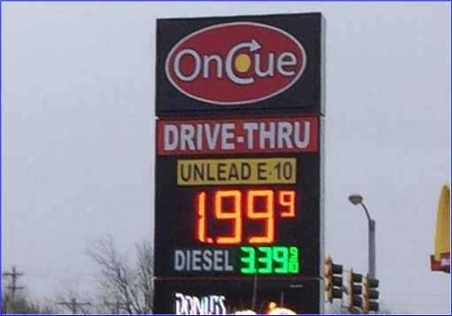 Oklahoma Gasoline Gas Station Below $2 A Gallon - Oncue Express station