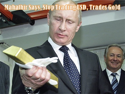 Putin Holding Gold Bar