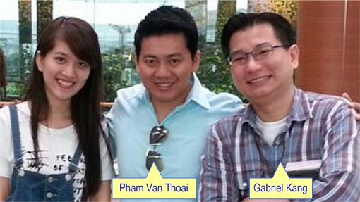 Vietnamese Pham Van Thoai and Singaporean Gabriel Kang