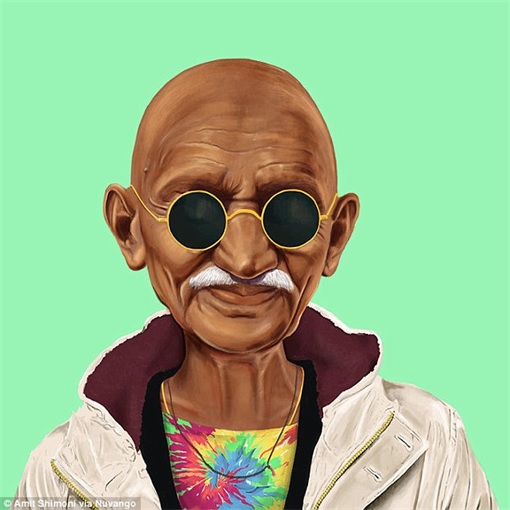 World Leader as Hipster - Mahatma Gandhi