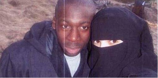 Paris Attack - Amedy Coulibaly and Hayat Boumeddiene wearing hijab