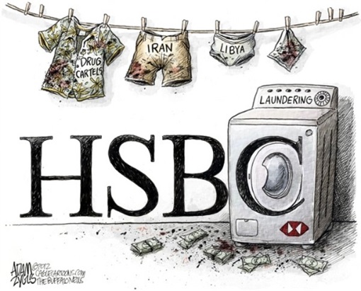 HSBC - Dirty Money Laundry Washing Machine