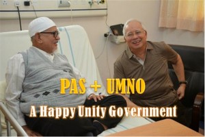 PAS Hadi Awang and UMNO Najib Razak - Happy at Hospital