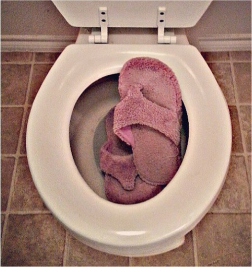 Kids Are The Worst - Slipper in Toilet