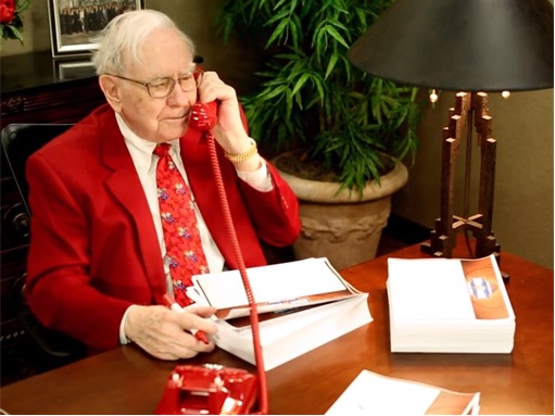 Warren Buffett Answering Phone