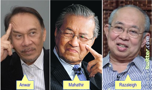 Anwar and Mahathir and Razaleigh