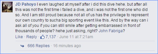 SEA Games - Filipino Divers Score Zero - John David Pahoyo Posted on Facebook