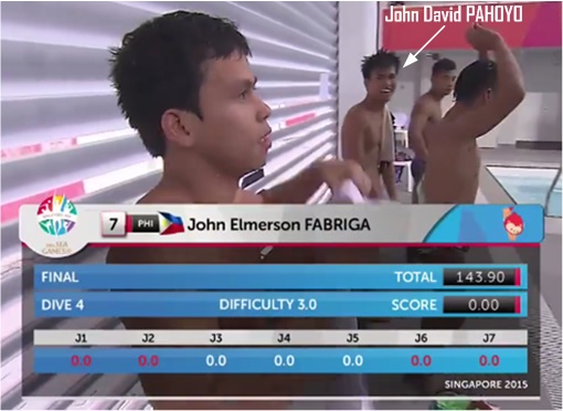 SEA Games - Filipino Divers Score Zero - John Elmerson Fabriga After Diving