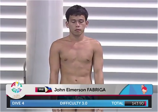 SEA Games - Filipino Divers Score Zero - John Elmerson Fabriga Getting Ready