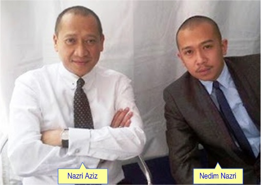 Tourism and Culture Minister Mohamed Nazri Abdul Aziz with Son Mohamad Nedim Nazri