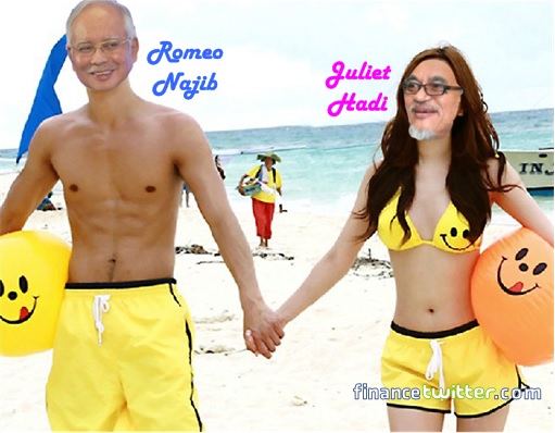 UMNO and PAS Unity Govt - Romeo Najib and Juliet Hadi