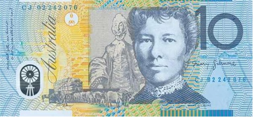Woman on Currency Note - Australia - 10 Dollar Dame Mary Gilmore