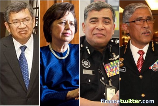 1MDB Scandal - Top Guns - Attorney General, Governor, IGP, MACC Commissioner