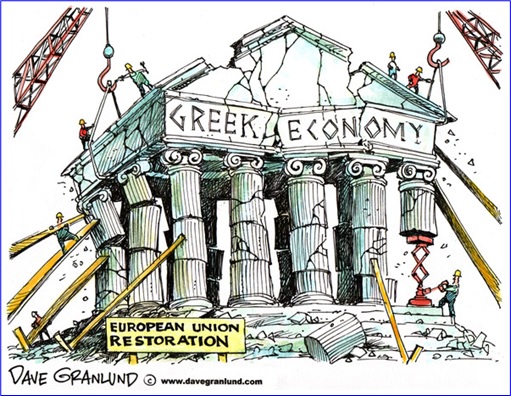 Greek Economy Collapsing - Cartoon