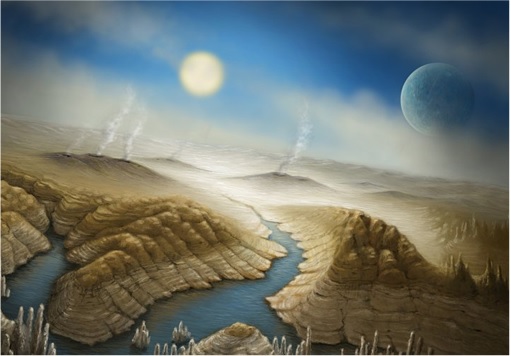 Kepler-452b Artist View f Rocky Ground