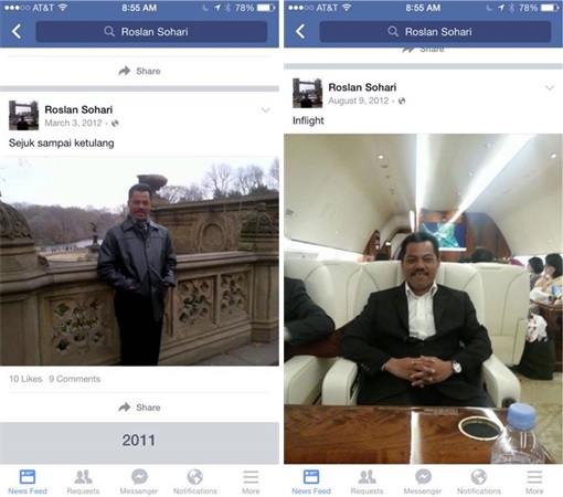 Roslan Sohari Facebook - Travel With Najib Photo 1