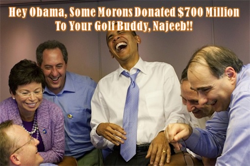 1MDB Najib 700 Million Donation - Obama and Staffs Laugh At Arab Morons