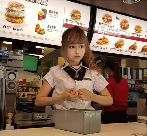 Taiwanese McDonalds Goddess - Wei Han Hsu - WeiWei - in McDonalds Uniform 5