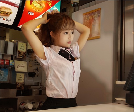 Taiwanese McDonalds Goddess - Wei Han Hsu - WeiWei - in McDonalds Uniform 7