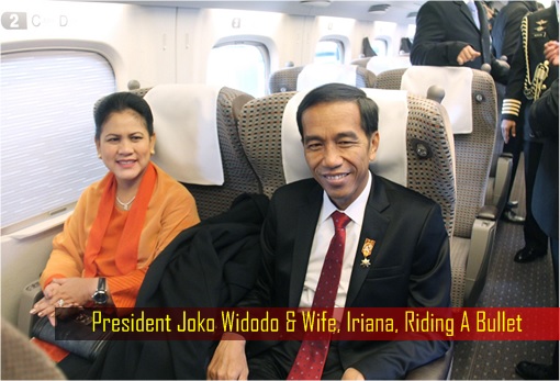Indonesia High Speed Train Project - Joko Widodo and Wife Iriana Riding a Bullet