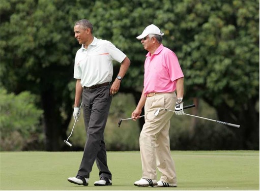Obama and Najib at Golf Session