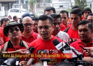 Red Shirts Mohd Ali Baharom - Ali Tinju - and Jamal Md Yunos